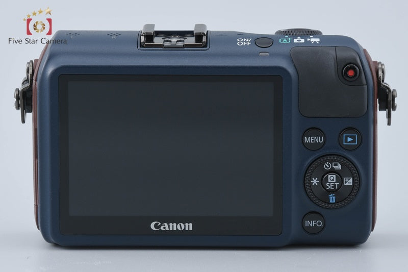 Canon EOS M Bay Blue 18.0 MP Digital Mirrorless Camera EF-M 18-55 IS STM Lens