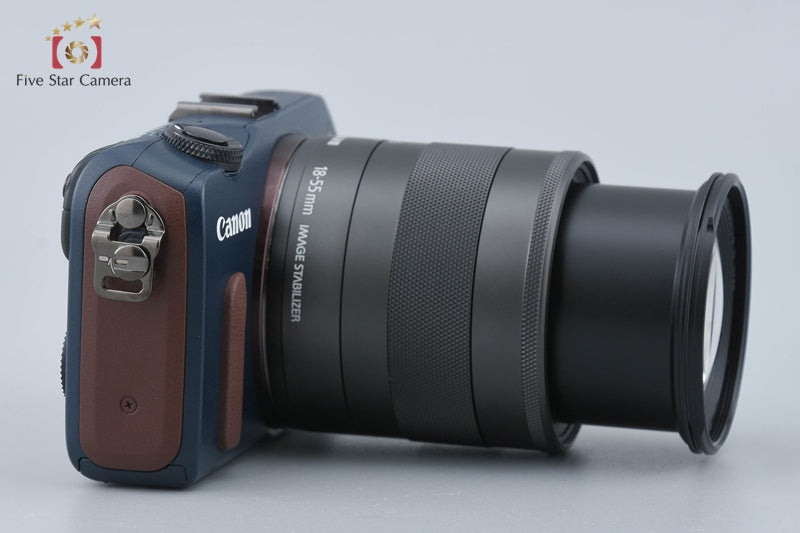 Canon EOS M Bay Blue 18.0 MP Digital Mirrorless Camera EF-M 18-55 IS STM Lens