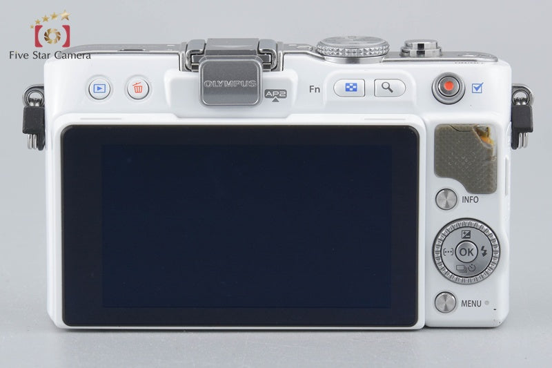 Shutter count 4,282 Olympus PEN Lite E-PL3 White 12.3 MP 14-42 40-150 Lenses