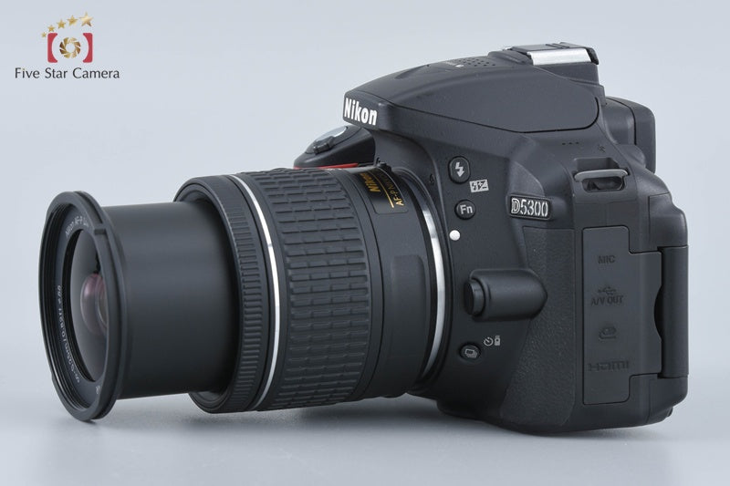 Nikon D5300 Black 24.2 MP DSLR Camera AF-P 18-55 VR Lens