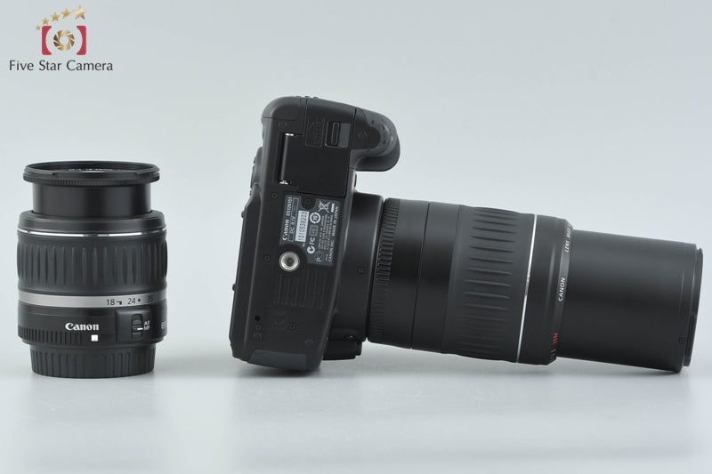 Canon EOS kiss Digital X Black 10.1 MP Digital SLR Camera 18-55 55-200 Lenses