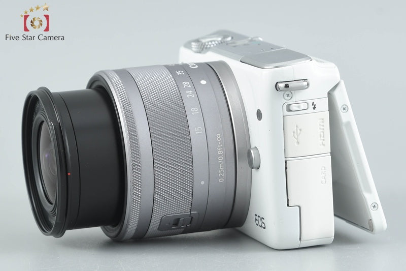Canon EOS M10 White 18.0 MP Digital Mirrorless Camera 15-45 Lens