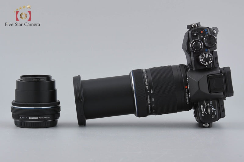 "Count 3,227" Olympus OM-D E-M10 Mark II Black 16.1 MP 14-42 40-150 Lenses