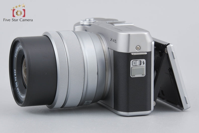 Fujifilm X-A5 Silver 24.2 MP Digital Mirrorless Camera 15-45 Lens w/ Box