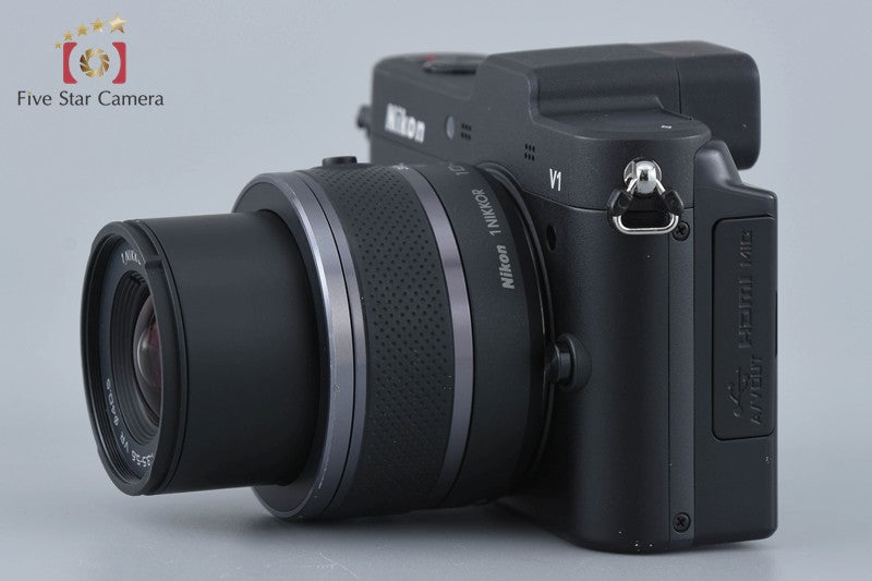 "Count 3,710" Nikon 1 V1 Black 10.1 MP Digital SLR Camera 10-30mm VR Lens