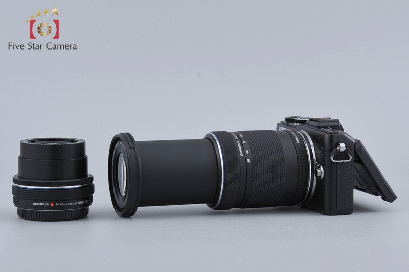 "Count 260" Olympus PEN Lite E-PL7 Black 16.1 MP EZ 14-42 40-150 Lenses w/ Box