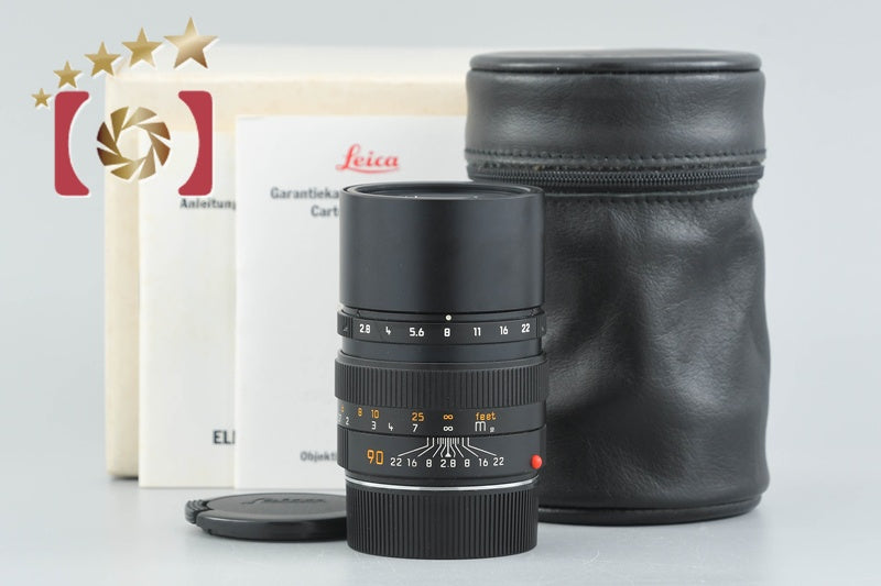 Leica ELMARIT-M 90mm f/2.8 2nd E46 Black Leica M Mount w/ Box