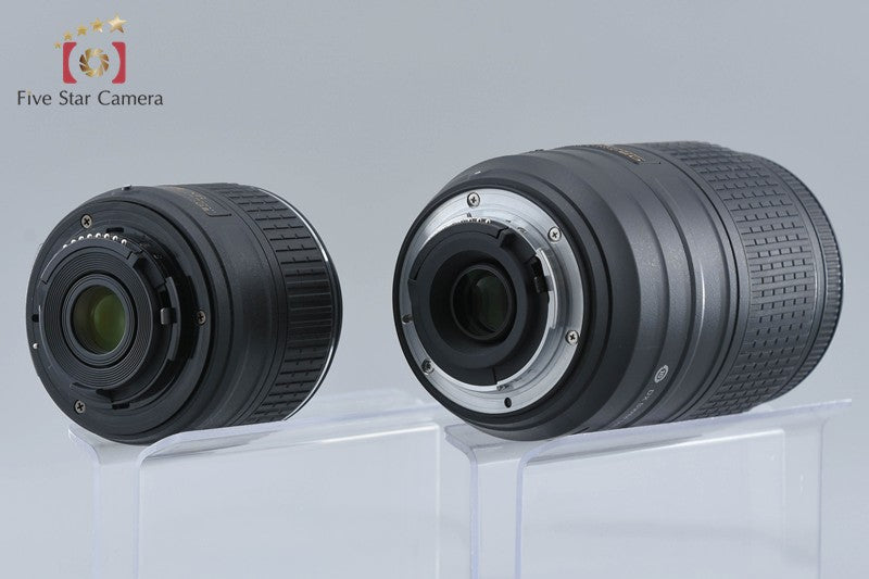 "Count 345" Nikon D5500 Black 24.2 MP DSLR 18-55 55-300 Lenses w/ Box