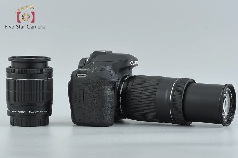 "Count 3,983" Canon EOS 80D 24.2 MP Digital SLR Camera EF-S 18-55 55-250 Lenses