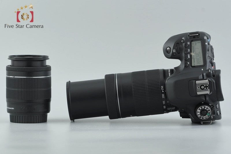 "Count 3,983" Canon EOS 80D 24.2 MP Digital SLR Camera EF-S 18-55 55-250 Lenses