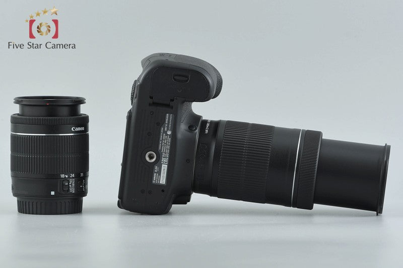 "Count 3,983" Canon EOS 80D 24.2 MP Digital SLR Camera EF-S 18-55 55-250 Lenses