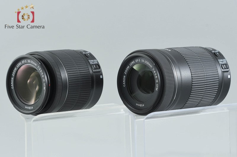 "Count 3,983" Canon EOS 80D 24.2 MP Digital SLR Camera EF-S 18-55 55-250 Lenses