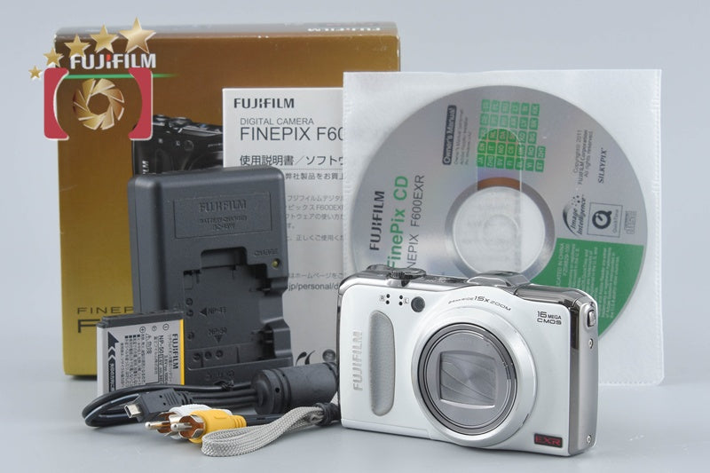 Fujifilm FINEPIX F600EXR White 16.0 MP Digital Camera w/ Box
