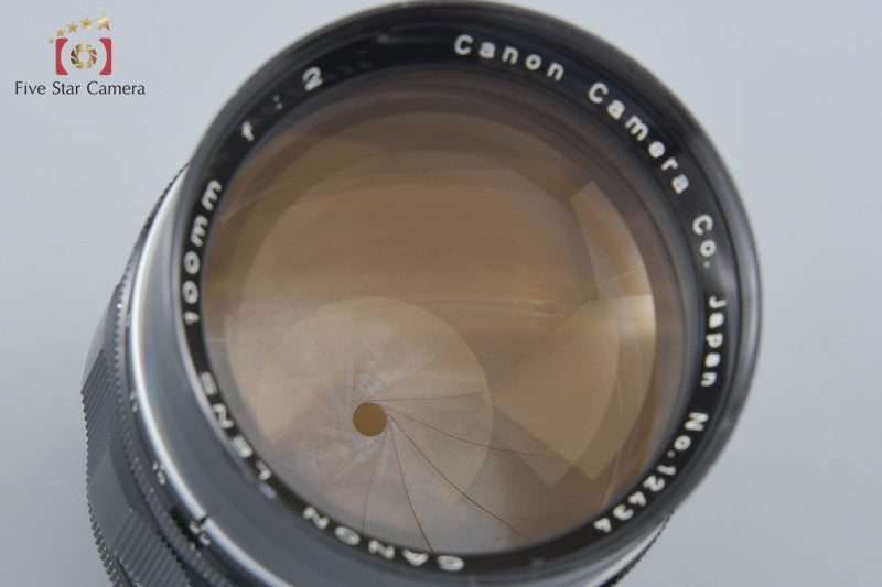 Canon 100mm f/2 L39 LTM Leica Thread Mount Lens