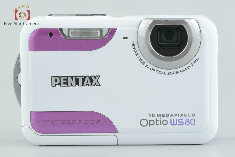 PENTAX Optio WS80 White Plus Purple 10.0 MP Digital Camera