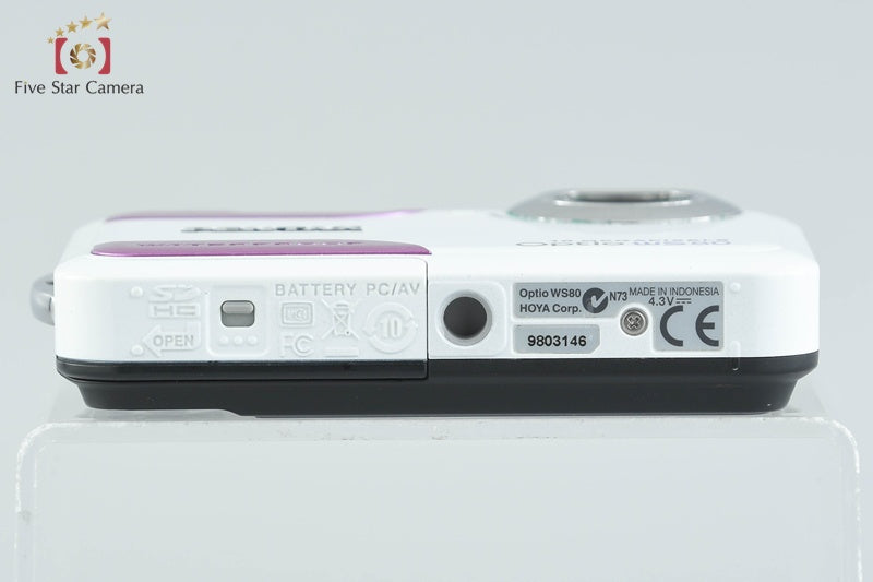 PENTAX Optio WS80 White Plus Purple 10.0 MP Digital Camera