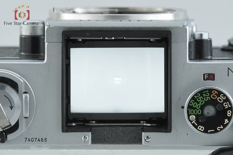 Nikon F Eye Level Silver Later Model + NIKKOR-S.C Auto 50mm f/1.4 Non Ai Lens