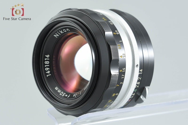 Nikon F Eye Level Silver Later Model + NIKKOR-S.C Auto 50mm f/1.4 Non Ai Lens