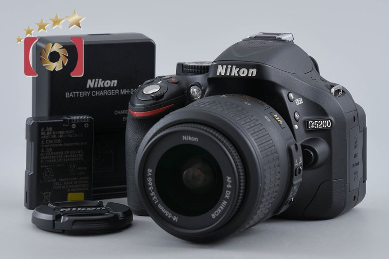 Nikon D5200 Black 24.1 MP DSLR Camera 18-55 VR Lens