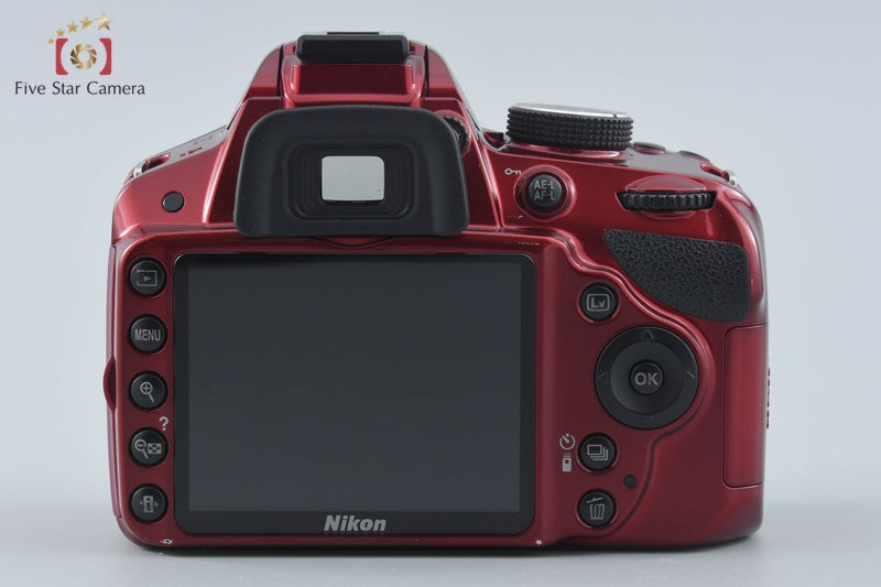 Nikon D3200 Red 24.2 MP DSLR 18-55 VR Lens