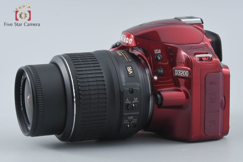 Nikon D3200 Red 24.2 MP DSLR 18-55 VR Lens