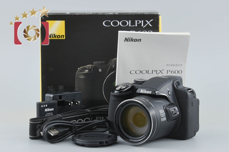 Nikon COOLPIX P600 Black 16.0 MP Digital Camera w/ Box