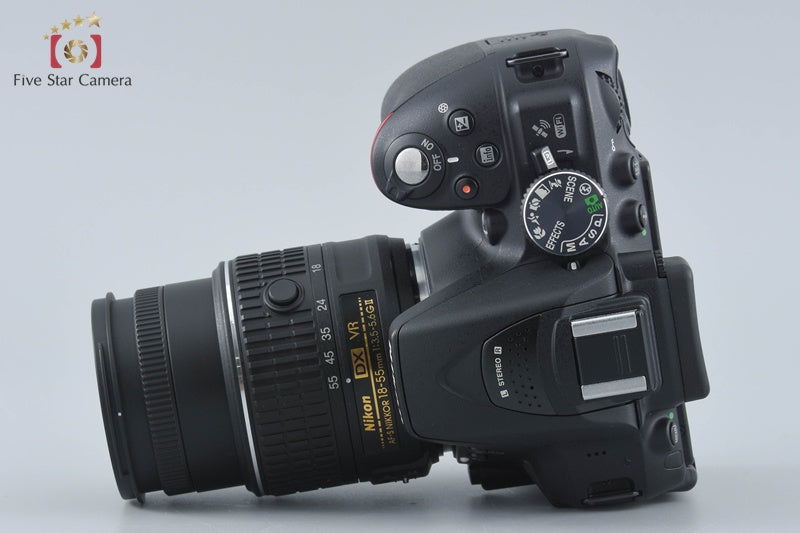 "Shutter count 162" Nikon D5300 Black 24.2 MP DSLR Camera 18-55 VR II Lens