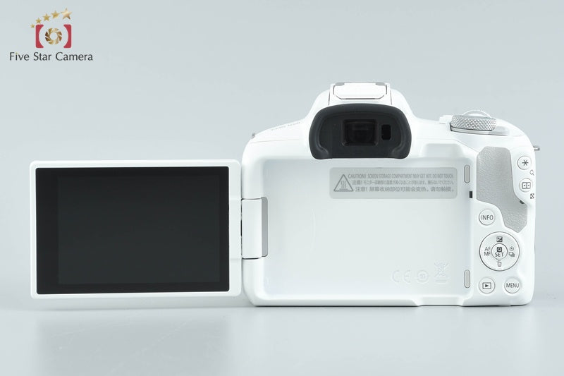 Canon EOS R50 White 24.2 MP Digital Mirrorless Camera RF-S 18-45 IS STM Lens