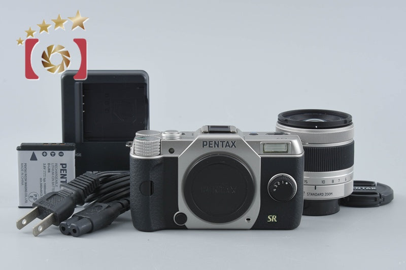 "Shutter count 933" PENTAX Q7 Silver 12.4 MP Digital Camera 5-15 Lens