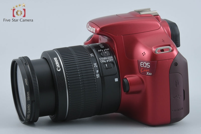 "Shutter count 25" Canon EOS Kiss X50 / Rebel T3 / 1100D Red 12.2 MP 18-55 Lens
