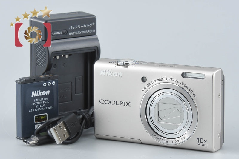 Nikon COOLPIX S6200 Platinum Silver 16.0 MP Digital Camera