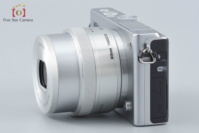 "Shutter count 227" Nikon 1 J4 Silver 18.4 MP Digital Camera 10-30 Lens w/ Box