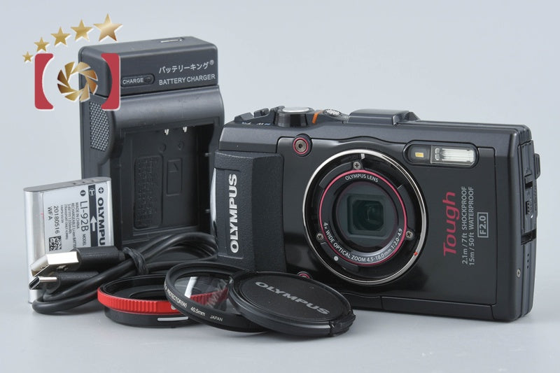 "Count 1,812" Olympus STYLUS TG-3 Tough Black 16.0 MP Digital Camera