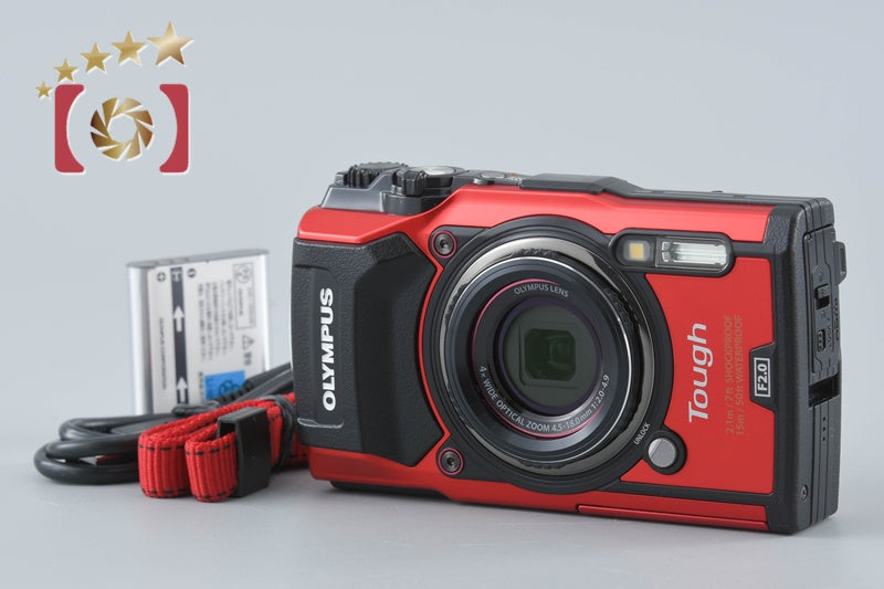 "Count 549" Olympus Tough TG-5 Red 12.0 MP 15m Waterproof Digital Camera