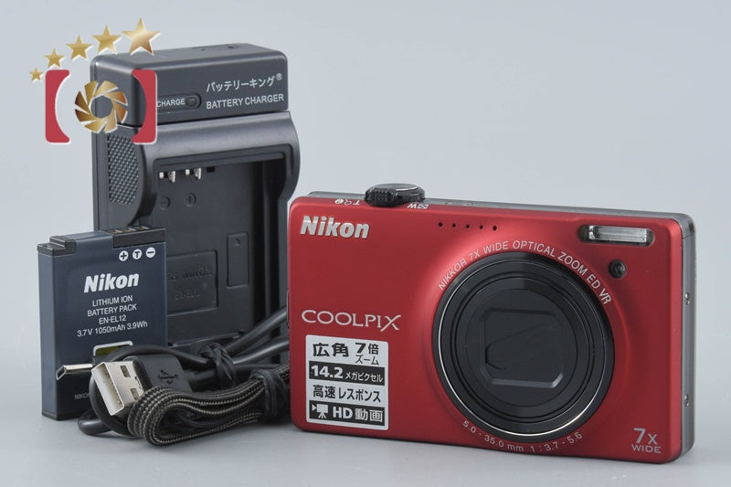 Nikon COOLPIX S6000 Flash Red 14.2 MP Digital Camera