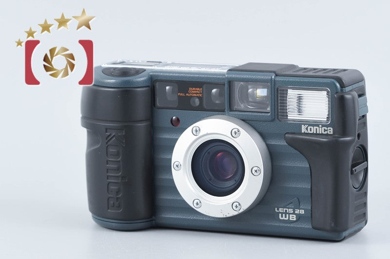 Konica Genbakantoku 28WB Blue 35mm Point & Shoot Film Camera from Japan
