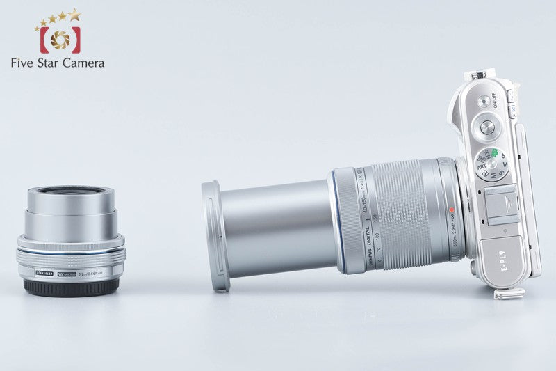 "Count 1,032" Olympus PEN E-PL9 White 16.1 MP 14-42 40-150 Lenses from Japan
