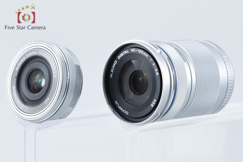 "Count 1,032" Olympus PEN E-PL9 White 16.1 MP 14-42 40-150 Lenses from Japan
