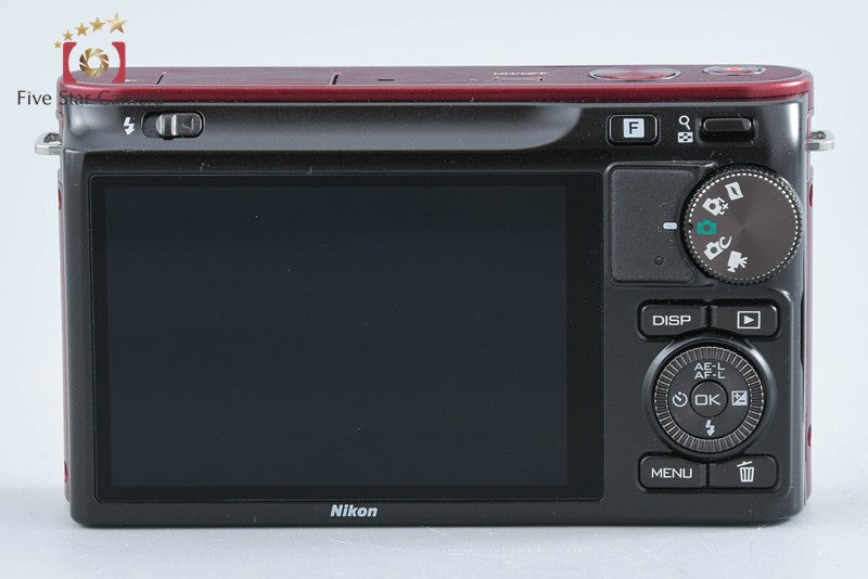 "Shutter count 1,197" Nikon 1 J2 Red 10.1 MP Digital Camera Body from Japan