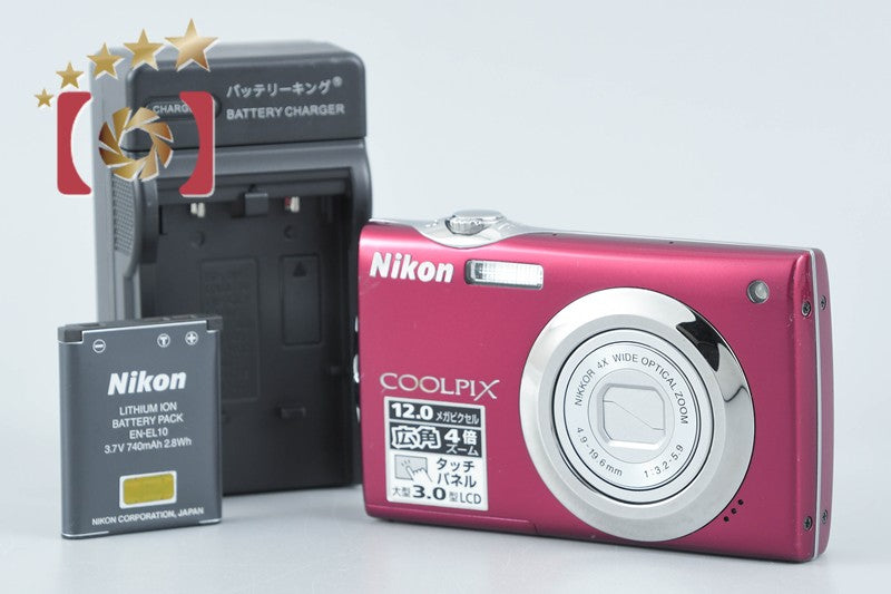 Nikon COOLPIX S4000 Ruby Red 12.0 MP Digital Camera from Japan