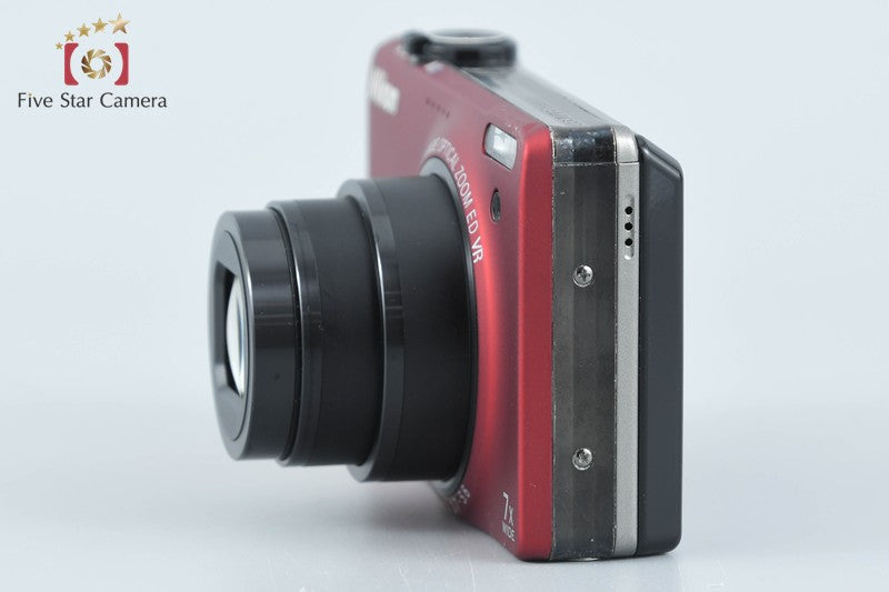 Nikon COOLPIX S6000 Flash Red 14.2 MP Digital Camera from Japan