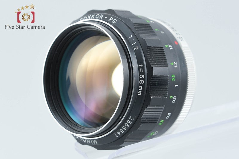 Minolta MC ROKKOR-PG 58mm f/1.2 from Japan