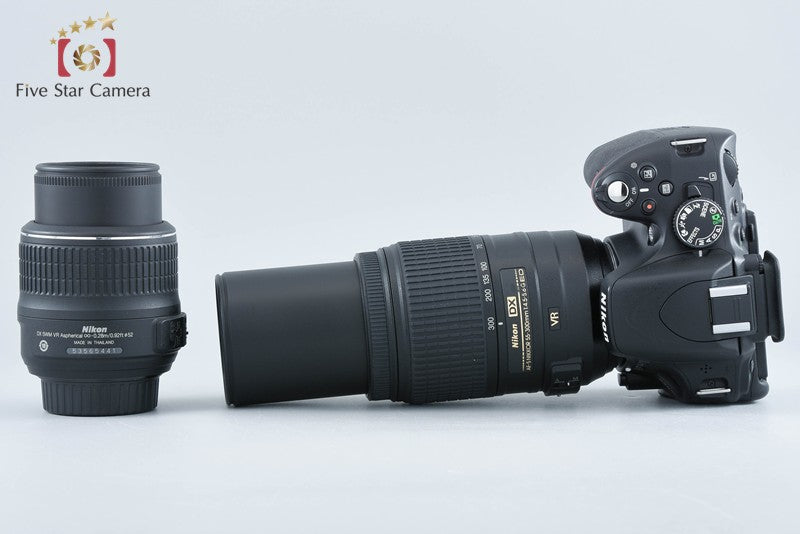 "Count 3,335" Nikon D5100 16.2 MP DSLR Camera 18-55 55-300 Lenses from Japan