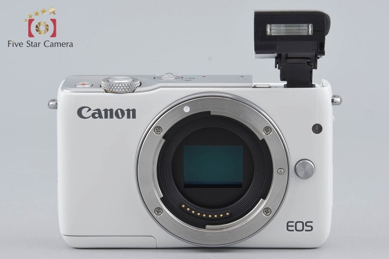 Canon EOS M10 White 18.0 MP Digital Mirrorless Camera 15-45 55-200 Lenses w/ Box