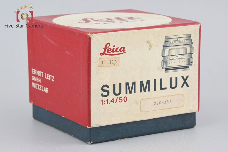 Leica SUMMILUX 50mm f/1.4 2nd 11114 Leica M Mount w/ Box