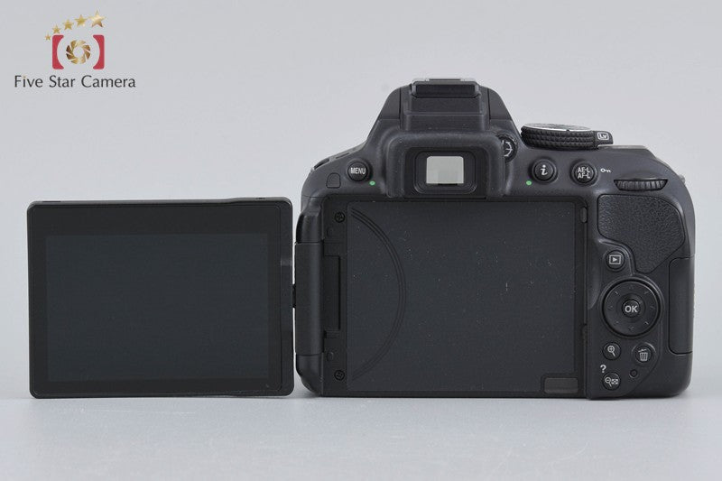 Nikon D5300 Black 24.2 MP DSLR Camera AF-P 18-55 70-300 VR Lenses w/ Box