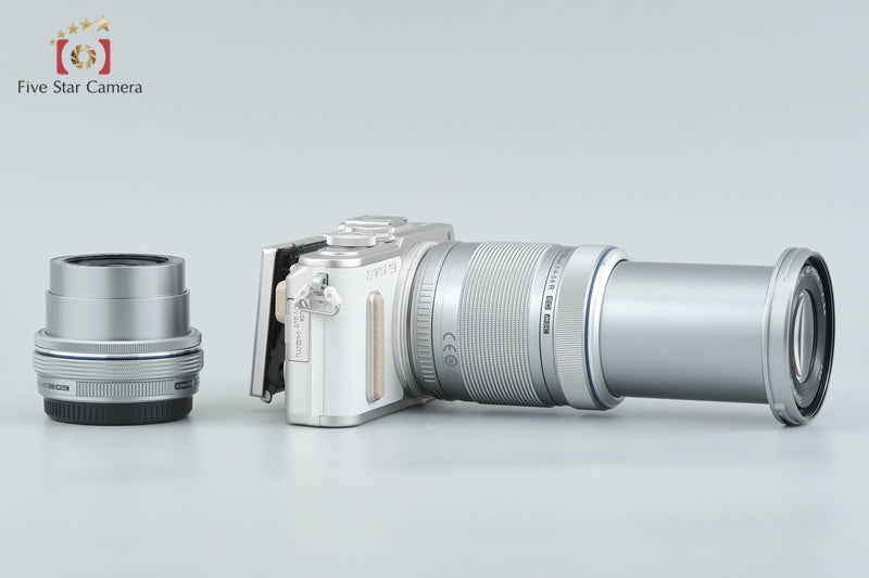 "Shutter count 82" Olympus PEN E-PL8 White 16.1 MP 14-42 40-150 Lenses