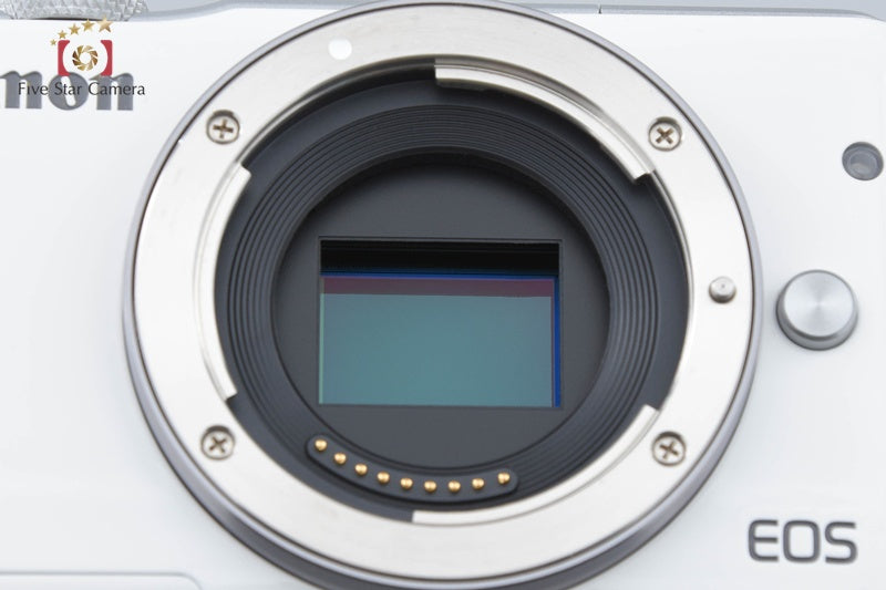 Canon EOS M10 White 18.0 MP Digital Mirrorless Camera 15-45 55-200 Lenses w/ Box