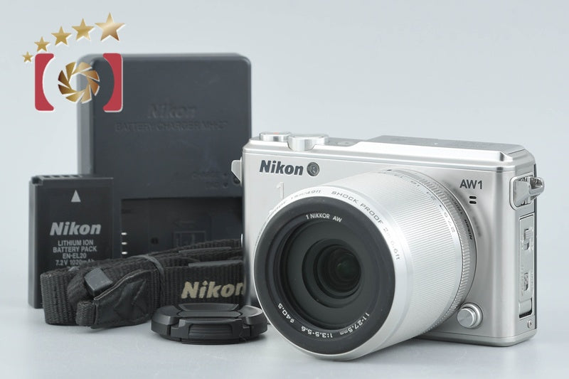 "Shutter count 622" Nikon 1 AW1 Silver 14.2 MP Digital Camera 11-27.5 Lens