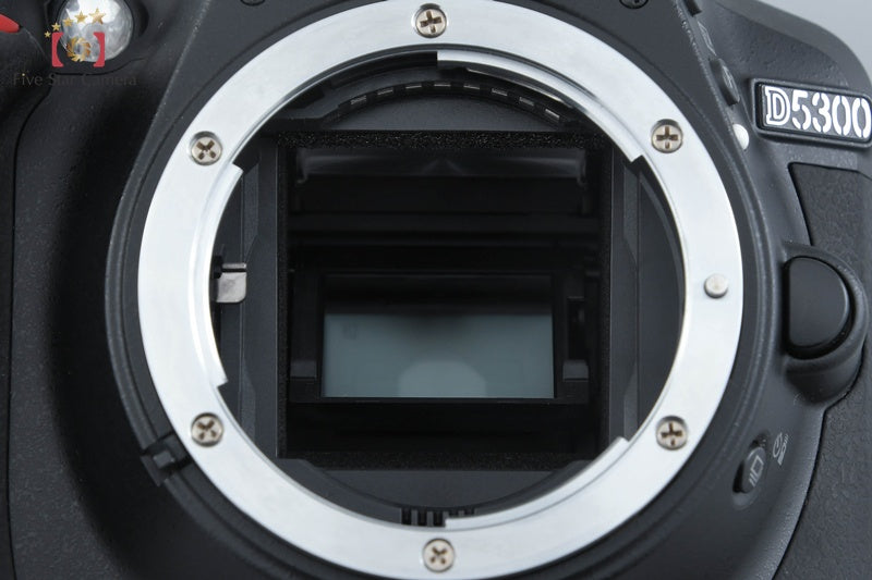 "Count 1,205" Nikon D5300 Black 24.2 MP DSLR Camera 18-55 55-300 Lenses